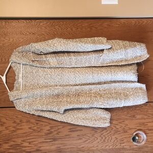 New Easel Gray Knit Hooded Sweater